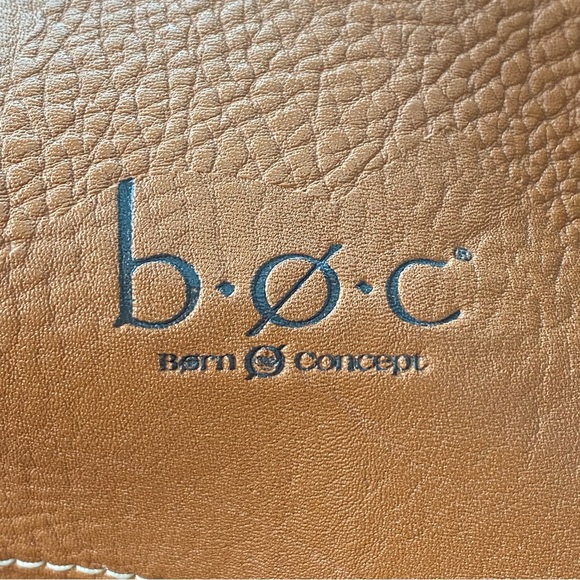 BOC Purse Born Concepts Brimfield Shopper Tote Faux Leather Bag Cream Brown - Picture 3 of 10